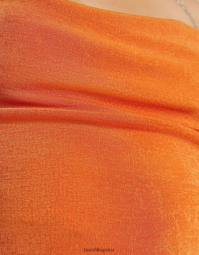 coral Bershka mujer top fular con lazo y pedrería 806J6B2033