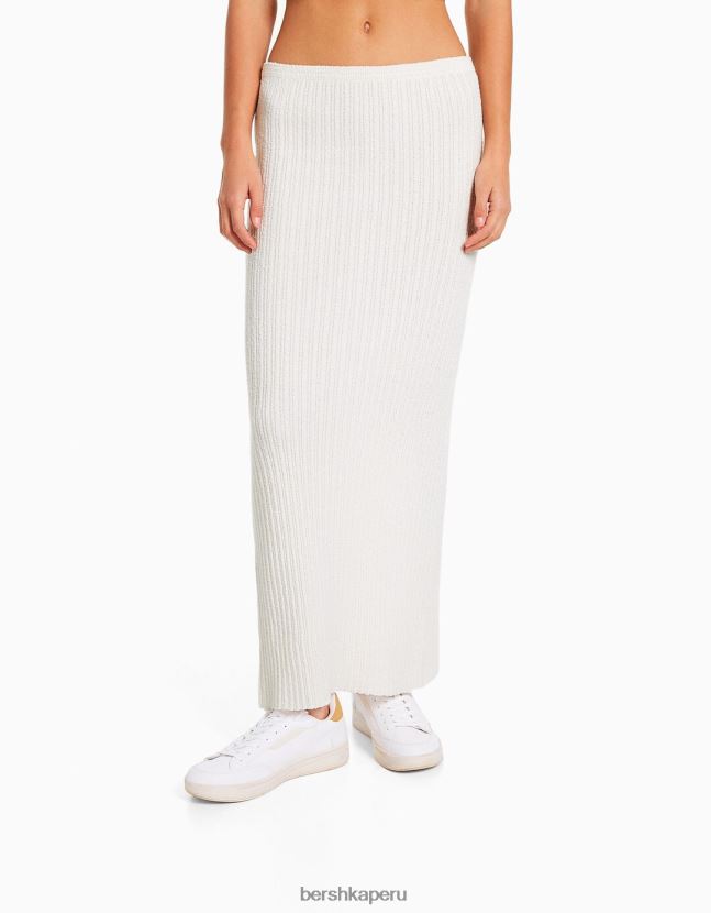 crema Bershka mujer conjunto de blusa y falda rustica 806J6B953