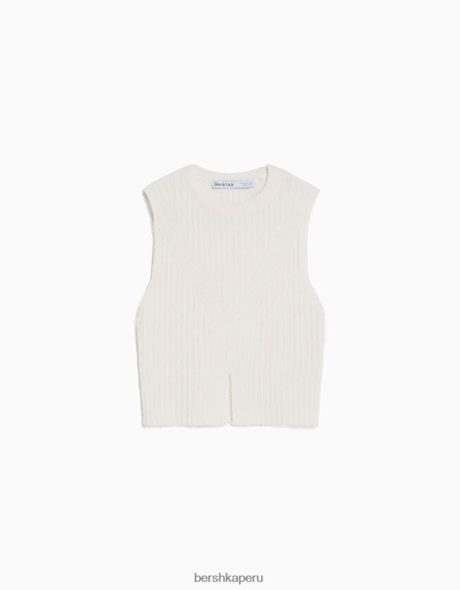 crema Bershka mujer conjunto de blusa y falda rustica 806J6B953