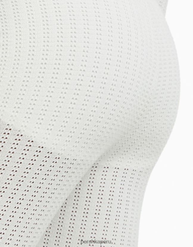 crema Bershka mujer pantalones acampanados de punto abierto 806J6B2041