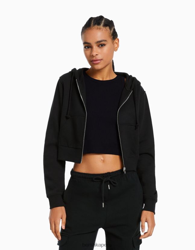 gris oscuro Bershka mujer conjunto de sudadera con capucha y pantalones con bolsillos 806J6B2061