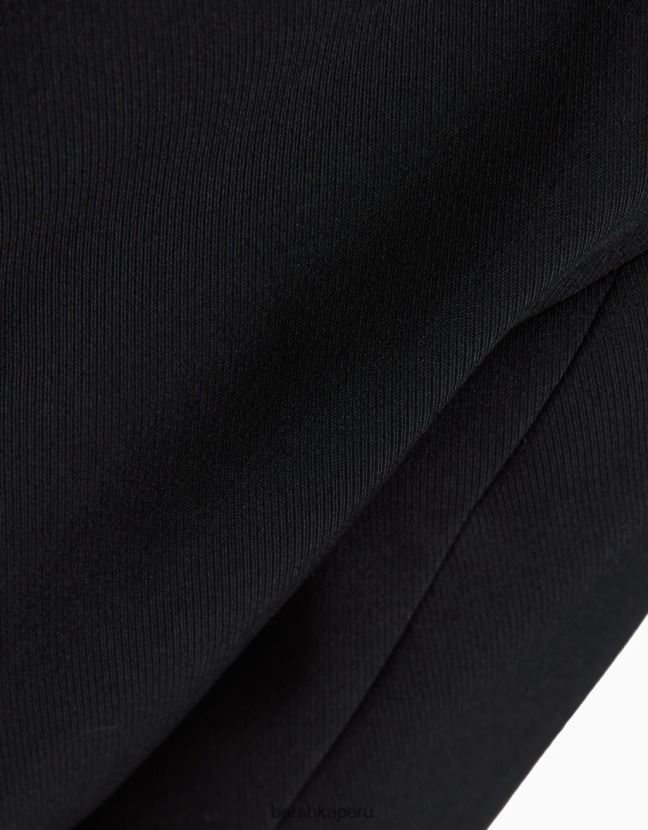 negro Bershka mujer blazer corto de sarga de vestir 806J6B2013