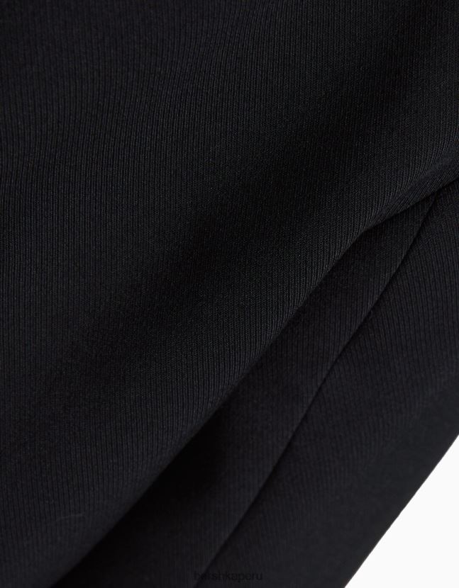 negro Bershka mujer conjunto de blazer cropped y falda de sastre 806J6B2012