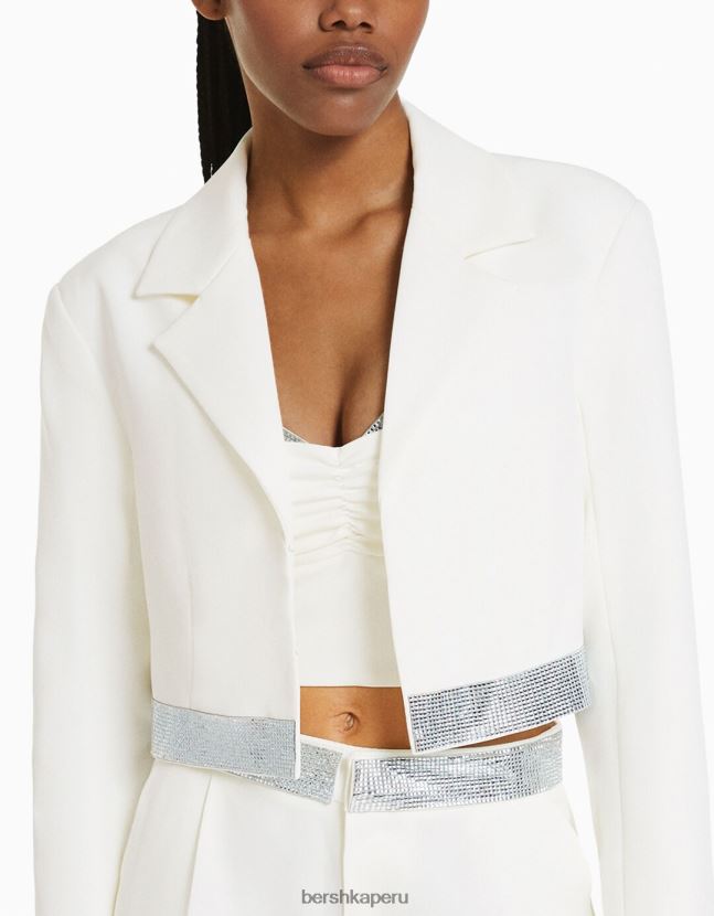 otro Bershka mujer blazer con detalle de pedrería 806J6B2005