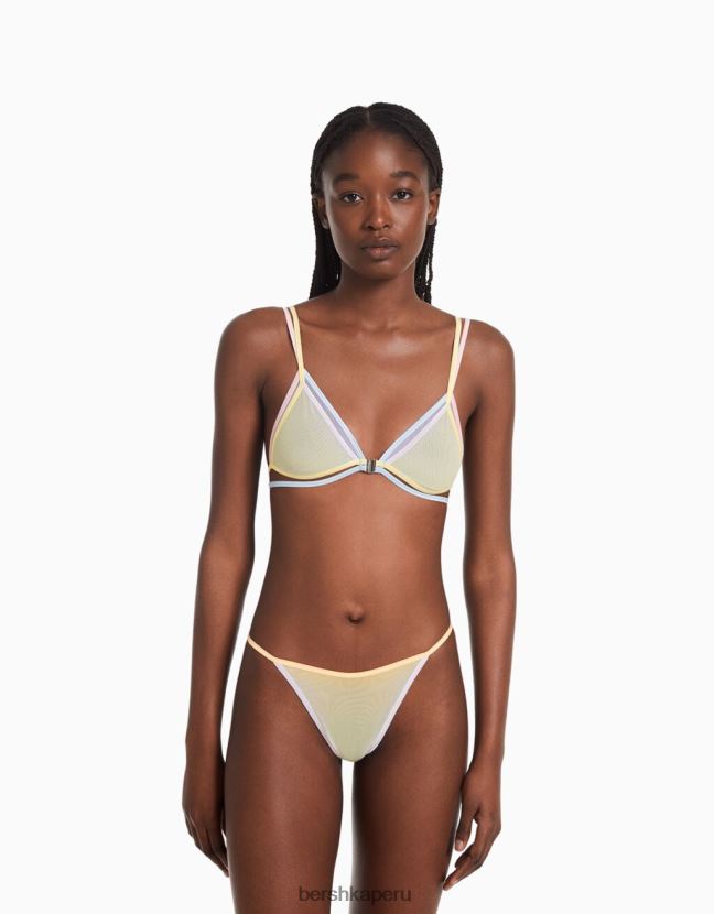 rosa Bershka mujer sujetador triangular de color 806J6B1754