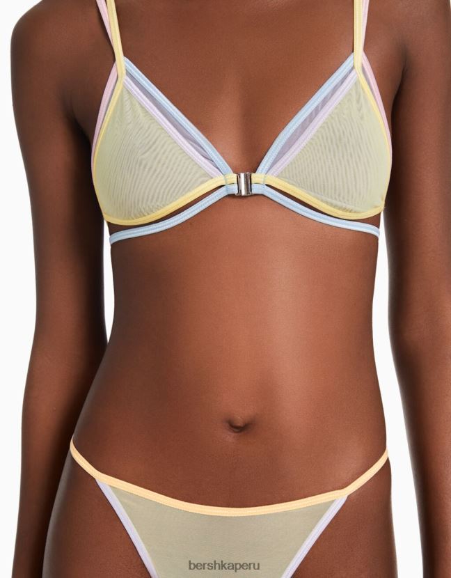 rosa Bershka mujer sujetador triangular de color 806J6B1754