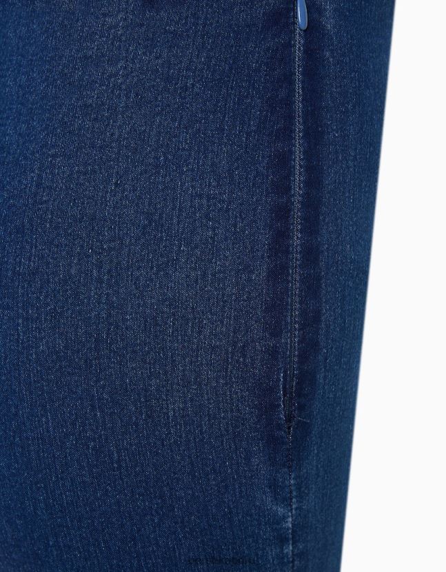azul claro Bershka mujer mono vaquero elástico con abertura en la espalda 806J6B61