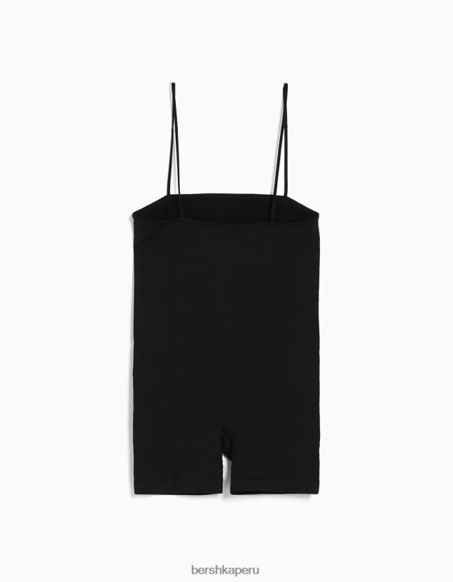 exclusivo Bershka mujer mono ciclista sin costuras con escote cuadrado 806J6B57