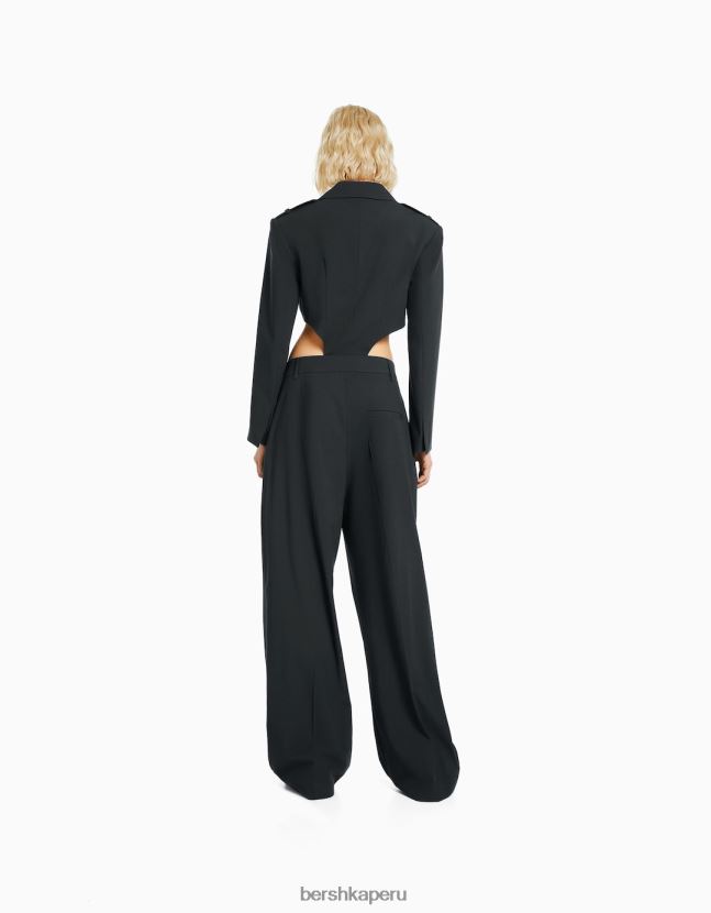 gris oscuro Bershka mujer body de sastre con americana 806J6B2003