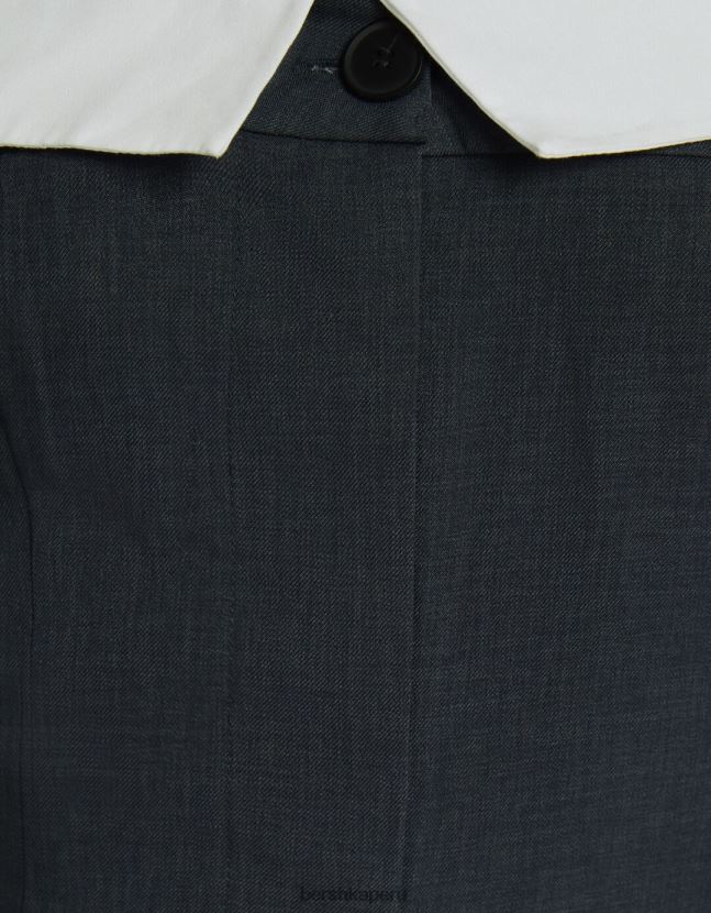 gris oscuro Bershka mujer mono de vestir con hombros descubiertos 806J6B25