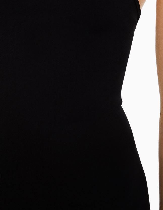 negro Bershka mujer traje de ciclismo sin costuras con escote cuadrado 806J6B56