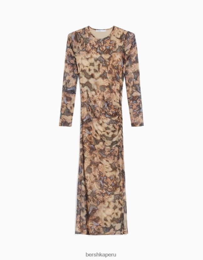 arena Bershka mujer vestido de tul de manga larga 806J6B248