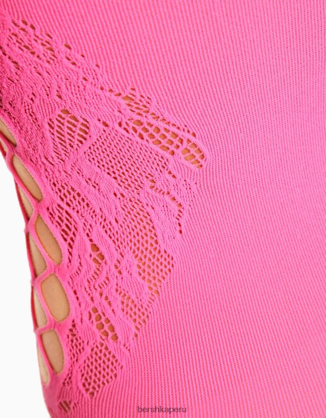 exclusivo Bershka mujer vestido corto sin costuras con tiras 806J6B156