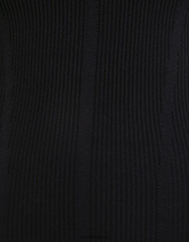 negro Bershka mujer mini vestido con escote corsé 806J6B208