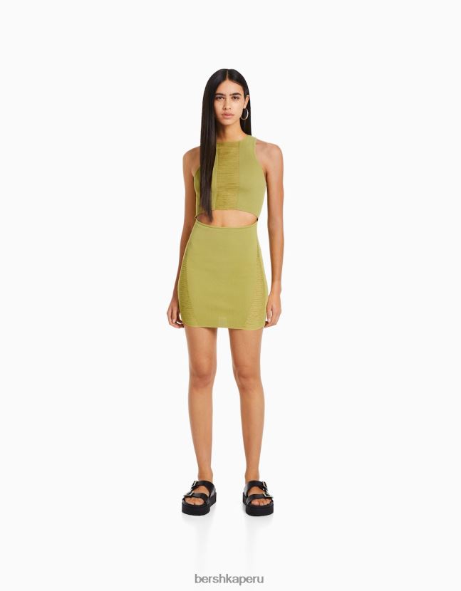 otro Bershka mujer vestido corto sin mangas tejido abierto 806J6B120