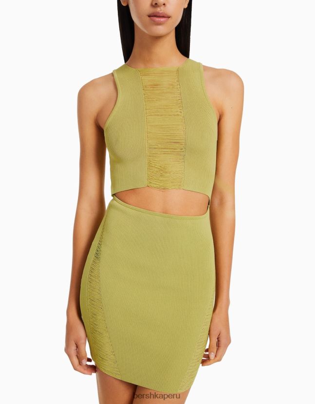 otro Bershka mujer vestido corto sin mangas tejido abierto 806J6B120
