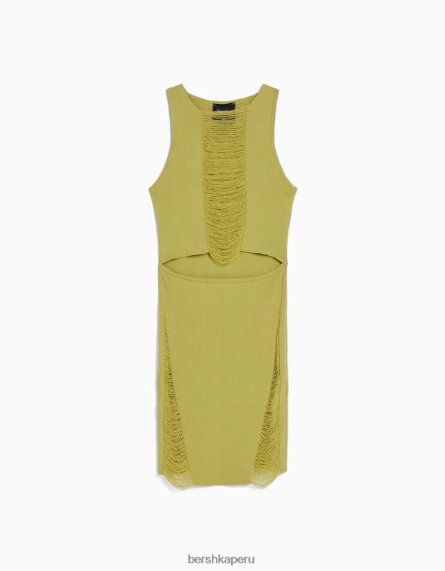 otro Bershka mujer vestido corto sin mangas tejido abierto 806J6B120