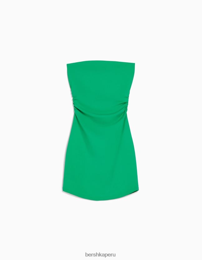 verde Bershka mujer vestido corto con hombros descubiertos 806J6B1844