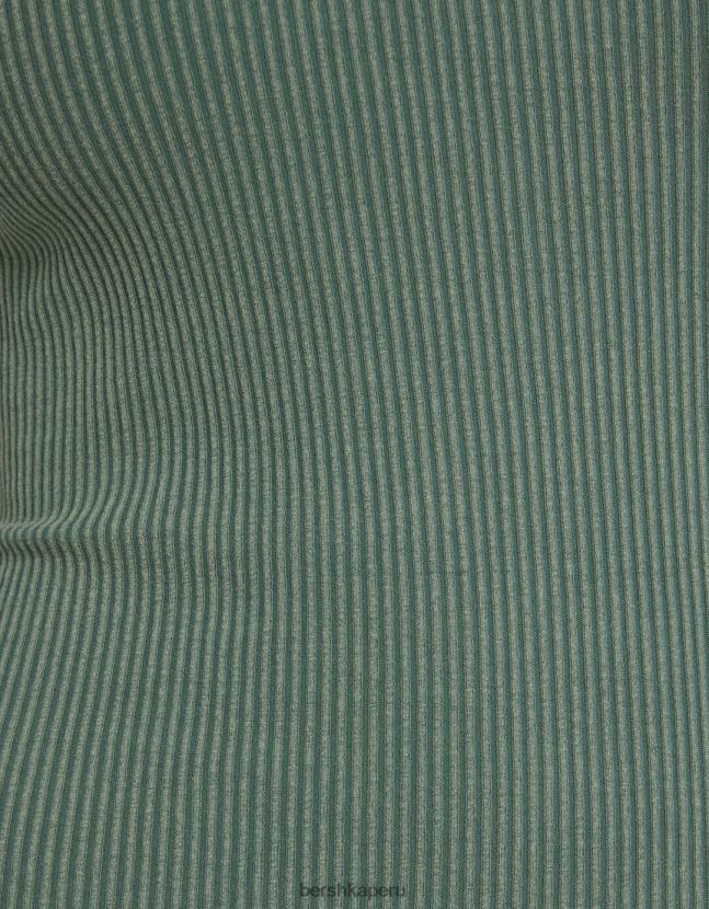 verde Bershka mujer vestido midi de canalé sin mangas 806J6B6