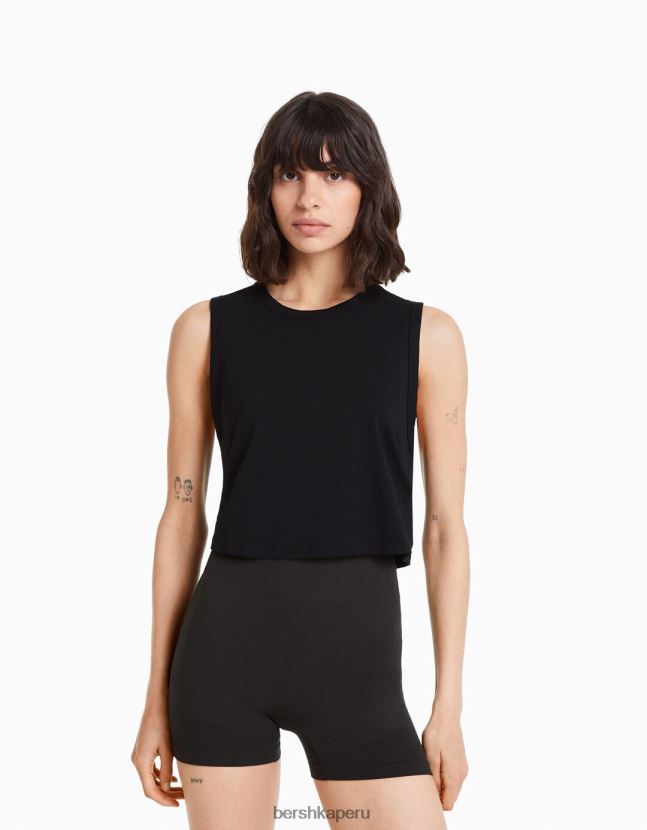 gris oscuro Bershka mujer shorts tipo legging push up sin costuras 806J6B1464