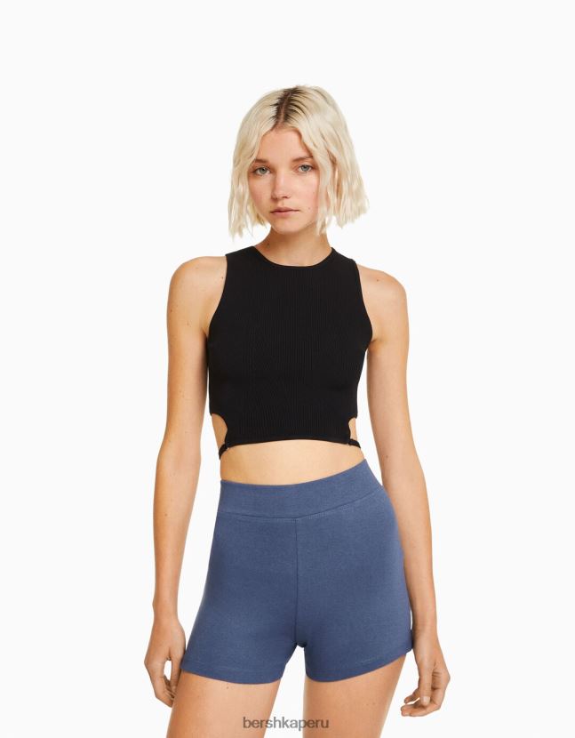 lavado azul Bershka mujer pantalones cortos culotte 806J6B1701