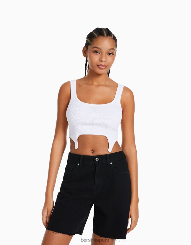 negro Bershka mujer bermudas de mezclilla vintage 806J6B1691