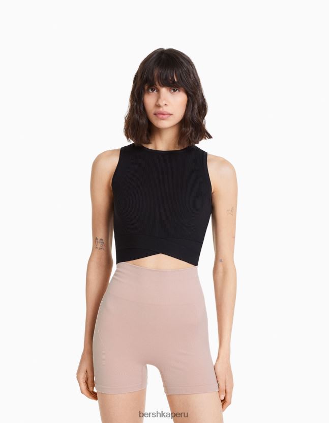 rosa Bershka mujer shorts de ciclismo push up sin costuras 806J6B1463