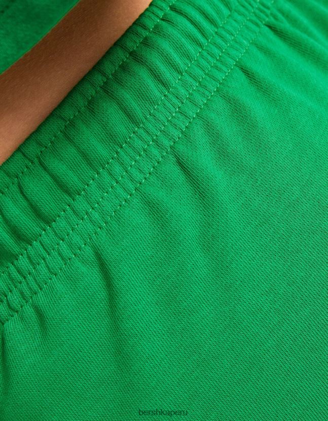 verde Bershka mujer shorts de felpa estampados con ribetes 806J6B1735