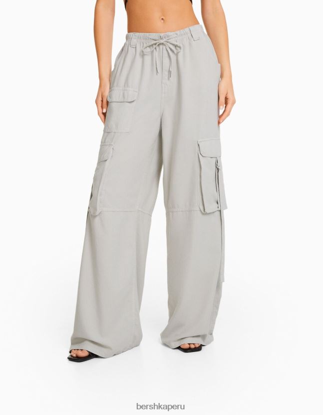 exclusivo Bershka mujer pantalones cargo de pulpo rústico 806J6B1309