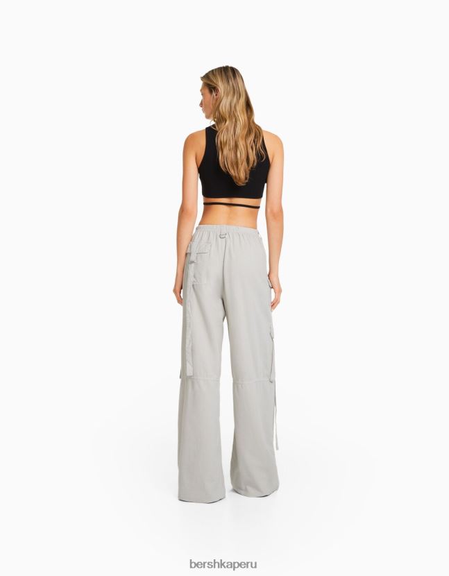 exclusivo Bershka mujer pantalones cargo de pulpo rústico 806J6B1309