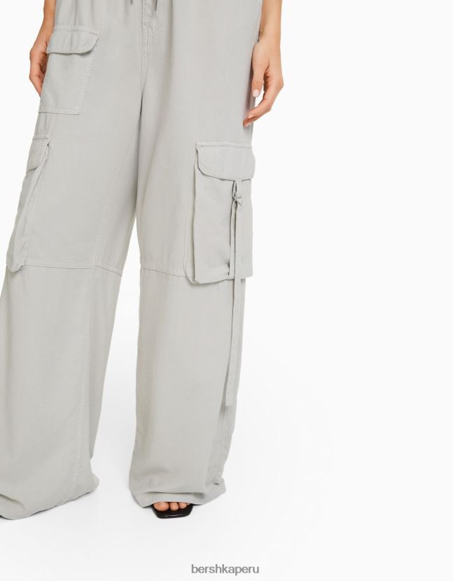 exclusivo Bershka mujer pantalones cargo de pulpo rústico 806J6B1309