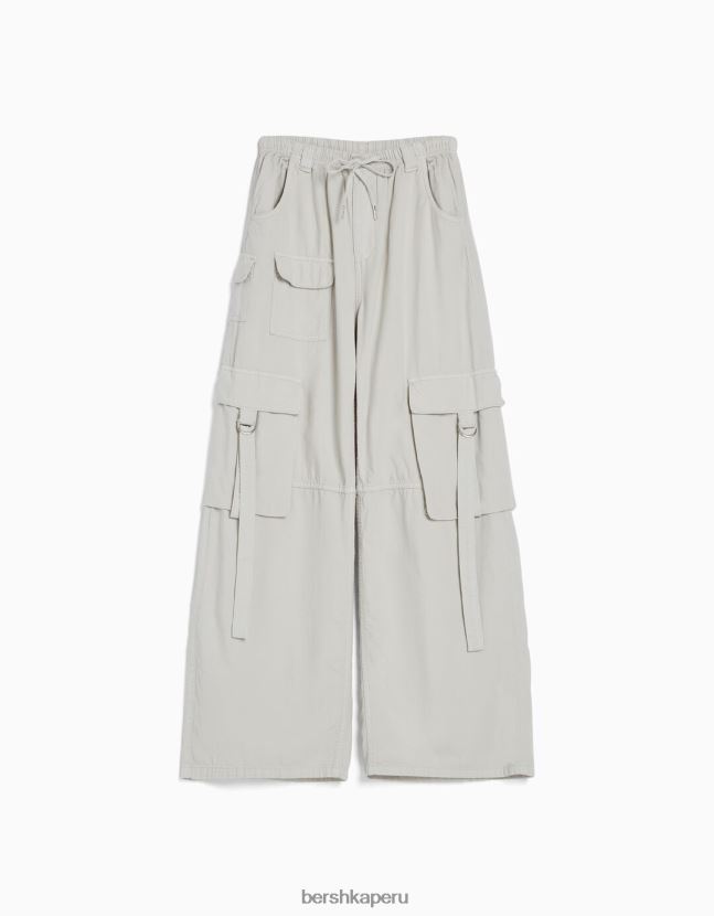 exclusivo Bershka mujer pantalones cargo de pulpo rústico 806J6B1309