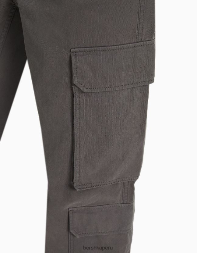 exclusivo Bershka mujer pantalones cargo de sarga ajustables con múltiples bolsillos 806J6B1293