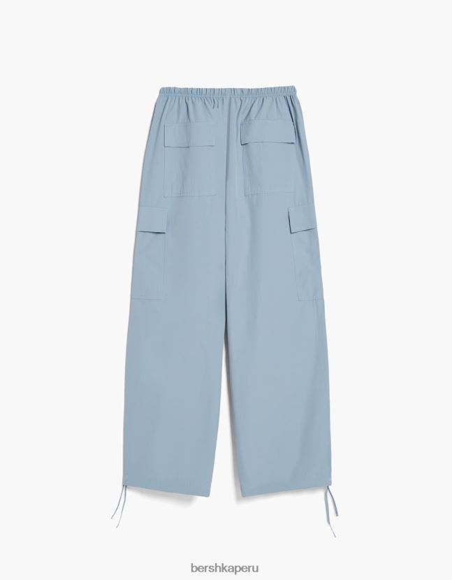 lavado azul Bershka mujer pantalones de chándal tipo paracaídas de nailon sintético 806J6B1327
