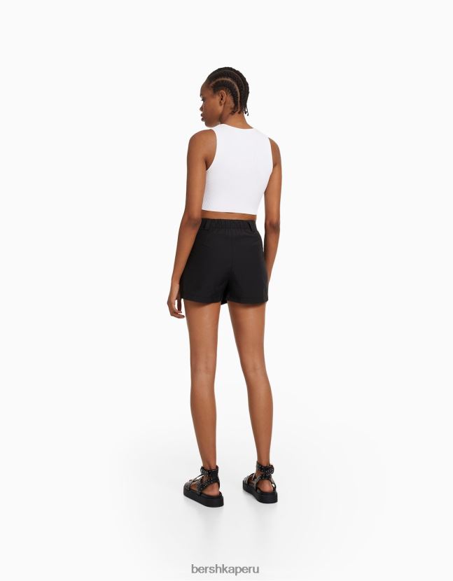 negro Bershka mujer falda pantalón tipo cargo 806J6B1390