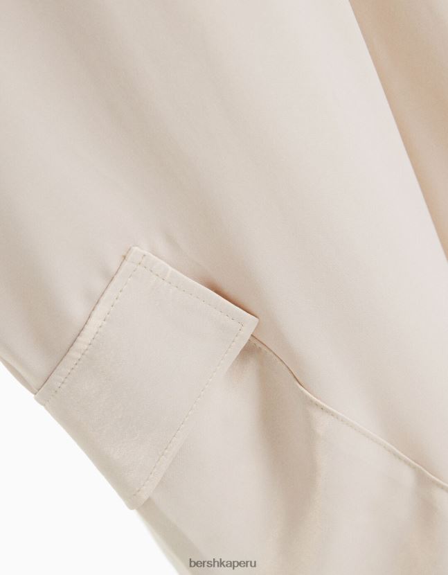 piedra Bershka mujer pantalones anchos de raso con bolsillo 806J6B1324
