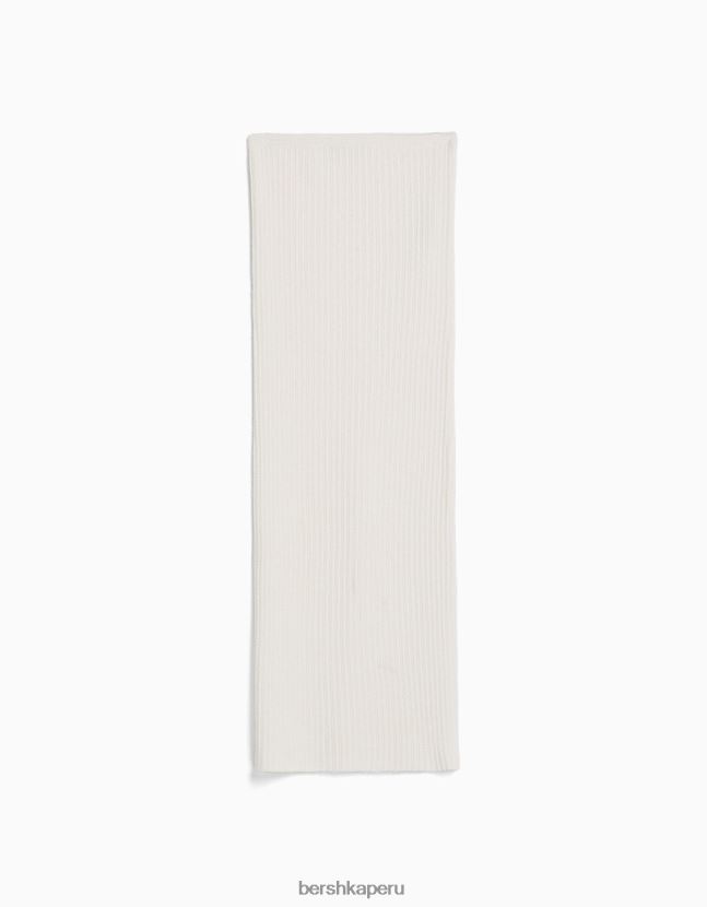 crema Bershka mujer falda midi de punto rústico 806J6B954