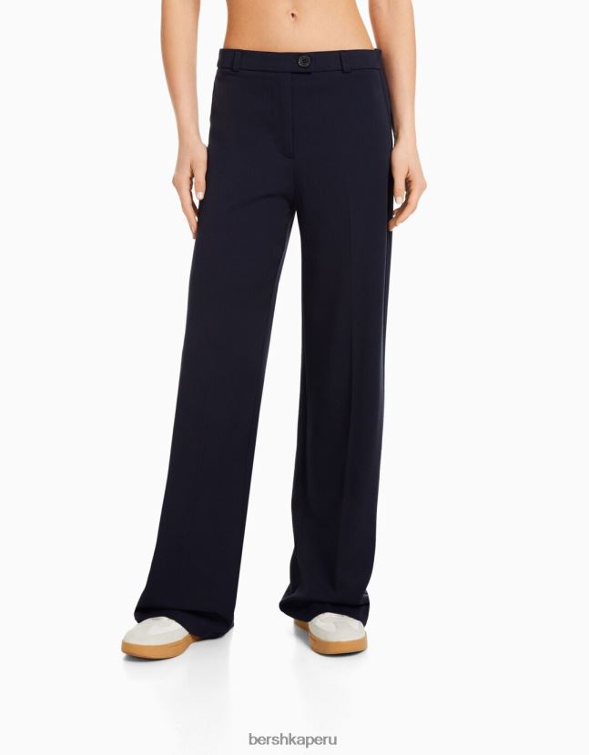 Armada Bershka mujer pantalones de sastre anchos con trabillas 806J6B1441
