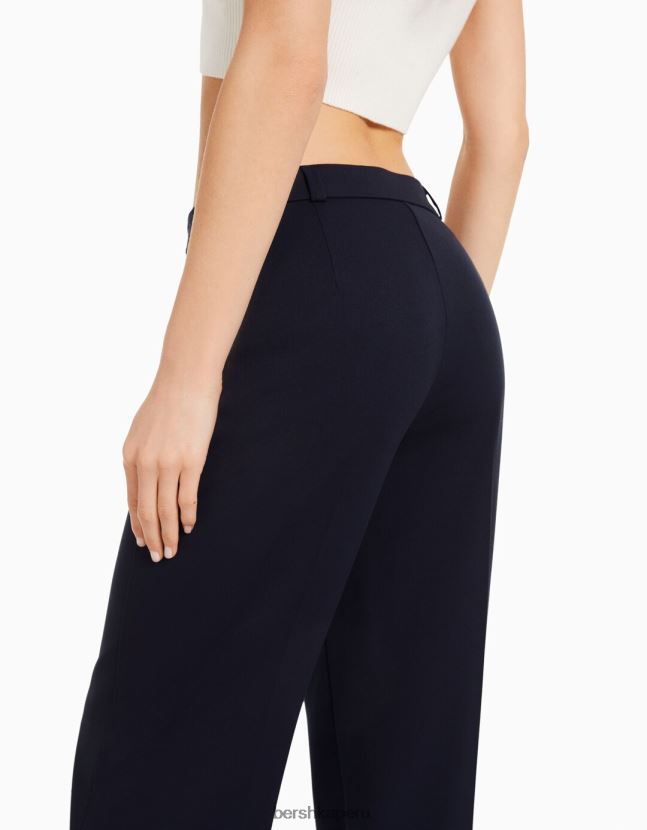 Armada Bershka mujer pantalones de sastre anchos con trabillas 806J6B1441