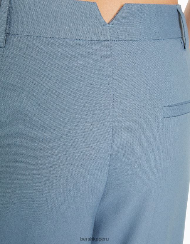 azul claro Bershka mujer pantalones de vestir dad-fit 806J6B1432