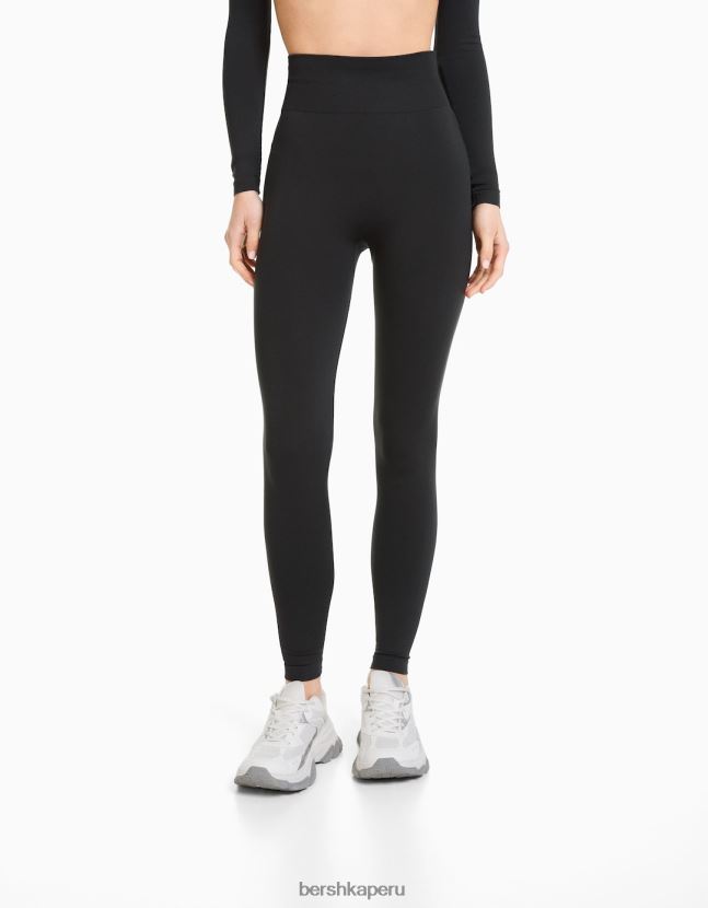 gris oscuro Bershka mujer leggins push up sin costuras 806J6B1460