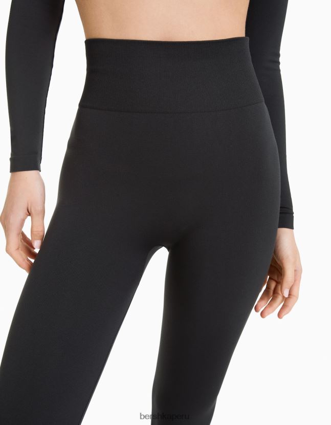 gris oscuro Bershka mujer leggins push up sin costuras 806J6B1460