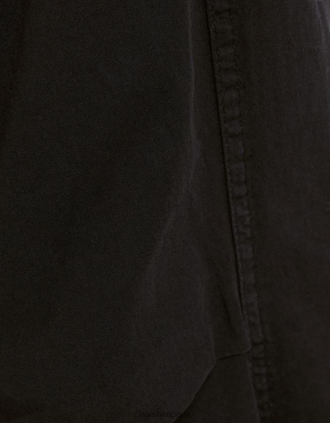 negro Bershka mujer pantalones de chándal de paracaídas holgados 806J6B1398