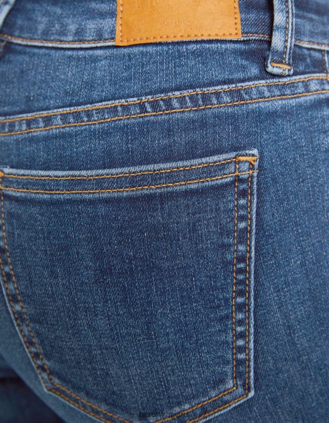 azul Bershka mujer vaqueros pitillo vintage de tiro bajo 806J6B1598