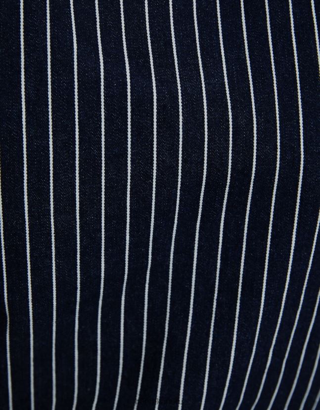 azul Bershka mujer vaqueros rectos holgados a rayas diplomáticas 806J6B1536