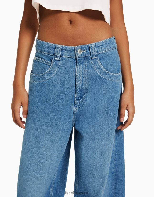 azul claro Bershka mujer jeans súper holgados de los años 90 806J6B1500