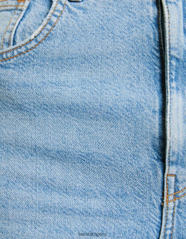 azul claro Bershka mujer vaqueros mom slim de corte cómodo 806J6B1521