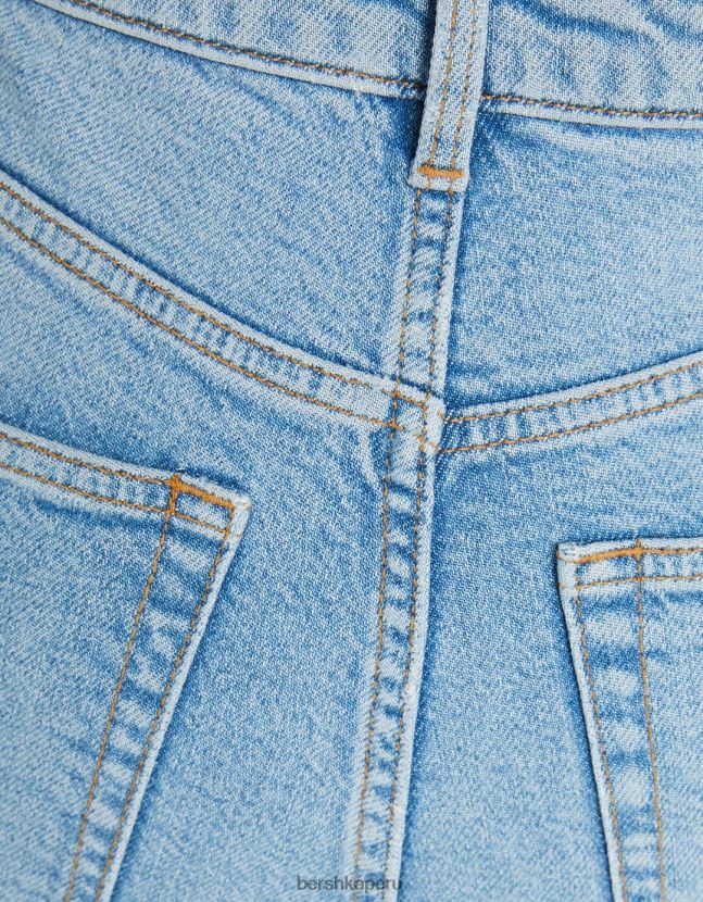 azul claro Bershka mujer vaqueros mom slim de corte cómodo 806J6B1992