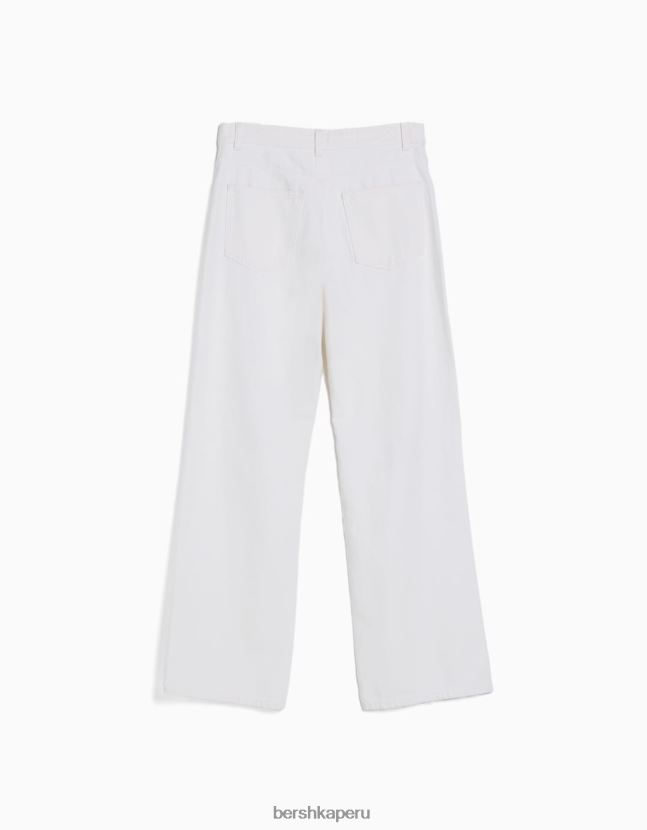 blanco Bershka mujer vaqueros anchos rotos de los 90 806J6B1525