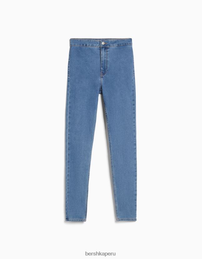 exclusivo Bershka mujer leggins de mezclilla con tiro superalto 806J6B1588
